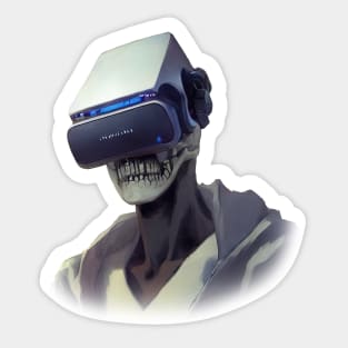 Undead in virtual reality helmet Sticker